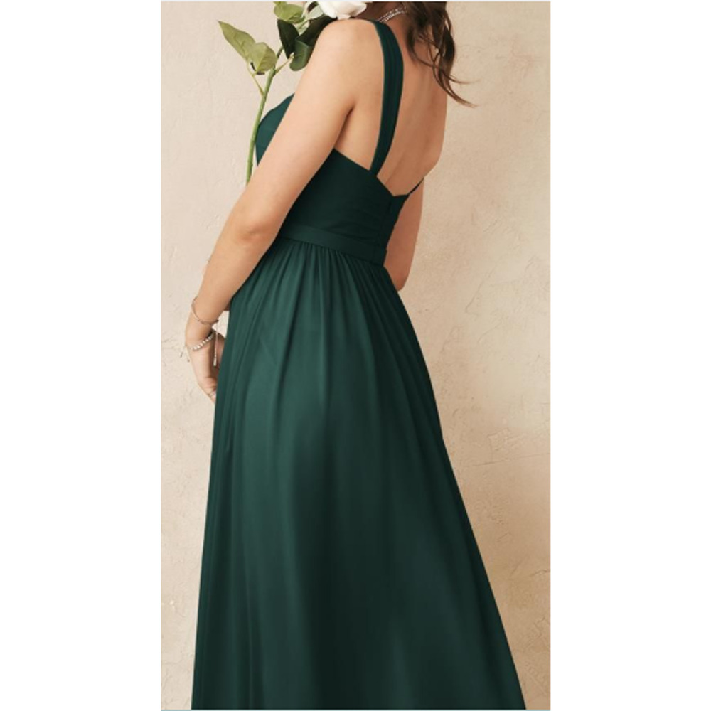 AW BRIDAL 8 M emerald green Lorene wedding bridesmaid party maxi dress NEW B43 - Picture 2 of 11
